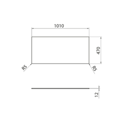 Deska Rockstone 101x1,2x47cm, bílá mat (CRR101-0101) (7)