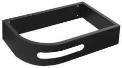 PULSE konzole s držákem ručníků, pravá, černá mat (BM658-CP)