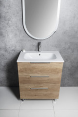 CIRASA umyvadlová skříňka 59,2x75x46cm, 3x zásuvka, dub Alabama (CR631-2222) (8)