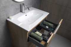 CIRASA umyvadlová skříňka 59,2x75x46cm, 3x zásuvka, dub Alabama (CR631-2222) (9)
