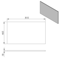 Deska DTDL 81x1,8x46,5cm, dub cuneo (CR081-2525)