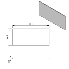 Deska DTDL 101x1,8x46,5cm, dub cuneo (CR101-2525)