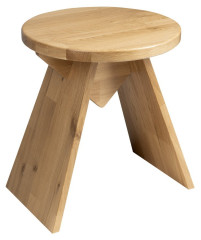 ASTYLE kulatá stolička ø 36x41cm, masiv přírodní dub (AS420)