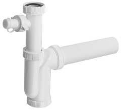 Dřezový sifon s odbočkou 6/4", DN50, bílá (155.116.0)