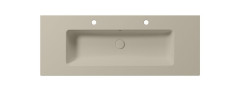 PURA keramické umyvadlo Slim 122x46cm, 2 otvory, creta mat (8887208) (3)