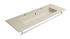 PURA keramické umyvadlo Slim 122x46cm, 2 otvory, creta mat (8887208) (4)