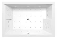 DUPLA hydromasážní vana, 180x120x54cm, Highline Hydro-Air, chrom (13611.6010) (3)