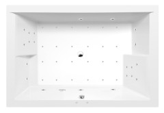 DUPLA hydromasážní vana, 180x120x54cm, Attraction Hydro-Air, chrom (13611.4010) (4)