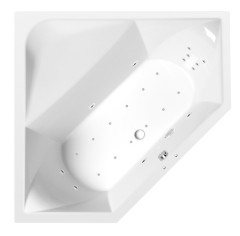 FLOSS hydromasážní vana, 145x145x50cm, Attraction Hydro-Air, chrom (98611.4010) (3)