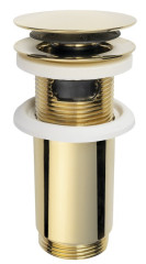 Umyvadlová výpust 5/4“, click-clack, velká zátka, max 80mm, zlato (7533.370.5.3) (4)