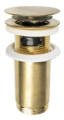 Umyvadlová výpust 5/4“, click-clack, velká zátka, max 80mm, zlato mat (7533.370.5.36) (4)