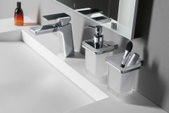 GLAMOUR sklenka, mléčné sklo, chrom (5710) (3)