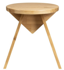 ASTYLE kulatá stolička ø 36x41cm, masiv přírodní dub (AS420) (3)