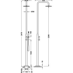 TRES bazénová sprcha venkovní, nerezová ocel (13499507) (2)