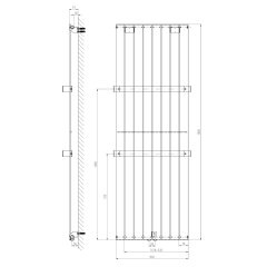 COLONNA otopné těleso 602x1800mm, pískovec (IR149S)