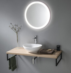 VEGA deska pod umyvadlo 62,5x45cm, dub platin (VG765)