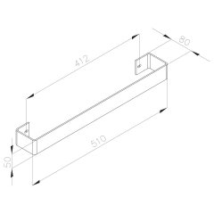 COLONNA držák ručníků 510mm, nerez lesk ( IRPA14 ) (2)