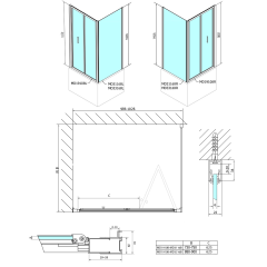 DEEP BLACK obdélníkový sprchový kout 1000x900mm L/P varianta, čiré sklo (MD1910B-02)(2)