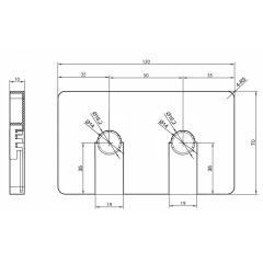 Q-START krycí rozeta pro středové připojení, chrom (QS515C)