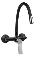 SINTRA nástěnná baterie, flexibilní ramínko, černá/chrom (SX013-70)