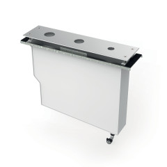 TRES Montážní sada k 3-otvorové baterii s odtokem zbytků vody, chrom (20324501)