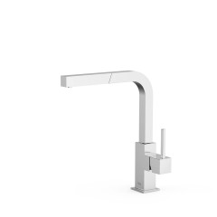 TRES CUADRO dřezová jednopáková baterie s výsuvným výtokem, chrom (106437)