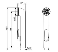 Oras bidetta ruční sprcha, chrom ( 242050 ) (3)