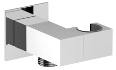 Držák sprchy hranatý, otočný, s vyústěním, chrom (SG301