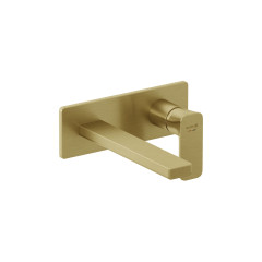 KLUDI RENON podomítková umyvadlová dvouotvorová jednopáková baterie, vrchní část, kartáčované zlato (42244N075)