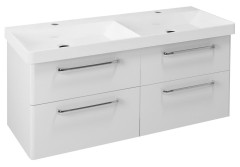 THEIA dvojumyvadlová skříňka 116x50x44,2cm, 4xzásuvka, bílá (TH120-3030) (1)