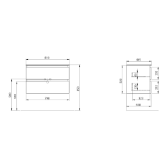 EZARA umyvadlová skříňka 79,8x52x46cm, dub cuneo (EZ801-2525) (10)