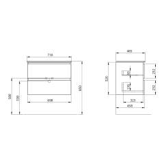 EZARA umyvadlová skříňka 69,8x52x46cm, borovice rustik (EZ701-1616) (12)