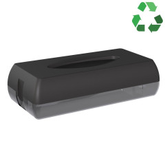 ECOLORED zásobník na papírové kapesníky, 27x13x7cm, ABS, Soft Touch, černá mat (A68700VB)