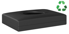 ECOLORED zásobník hygienických sáčků, 13,5x9,5x3,2cm, ABS, Soft Touch, černá mat (A58401VB)