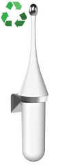 ECOLORED WC štětka závěsná, ABS, Soft Touch, bílá (A65801AW)