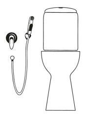 DELUXE bidetová sprcha s držákem, chrom ( 12327205017 ) (3)