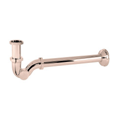 TRES sifon umyvadlový G11/4x32mm s čistícím otvorem, růžové zlato (03463820OP) (2)