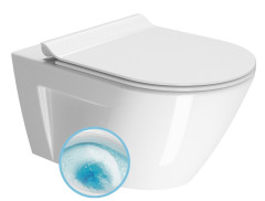 NORM závěsná WC mísa, GeniusFlush, 36x55cm, bílá ExtraGlaze (862111)