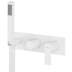 PAX podomítková sprchová/vanová baterie s ruční sprchou, 3 výstupy, bílá mat (XA53/14)
