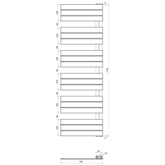MYTHOS otopné těleso 500x1730 mm, černá mat (LLM517B)(2)