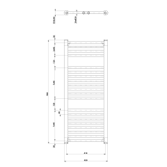 DIRECT otopné těleso s bočním připojením 450x960 mm, černá mat (ILR94B)(2)