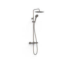 TRES TERMOSTATICKÝ sprchový set, sprchová baterie termostatická 150mm s hlavovou a ruční sprchou, Grafit (19039314GR)