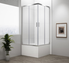 CARMEN čtvercová sprchová zástěna 900x900x1650mm, čiré sklo (MD5116)