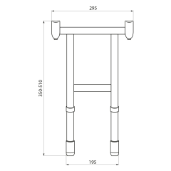 Podpěra po sklopné sedátko do sprchového koutu, bílá (A141100)(2)