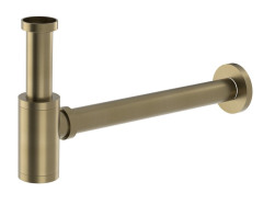 Umyvadlový sifon 5/4", odpad 32mm, kulatý, zlato mat (SI51G)