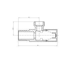 Rohový kulový ventil 1/2"x3/8", hranatý, chrom ( 5318 ) (2)