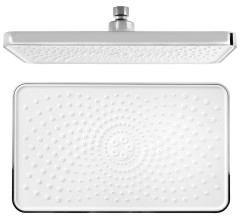 Hlavová sprcha, 300x180mm, silikon trysky, ABS/chrom/bílá (SK851)