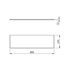 PREMIO deska kompozit 80x23,5cm, černá mat (PRE010-3535)(2)