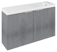 LATUS X umyvadlová skříňka s umyvadlem 80x54,5x22cm, dub stříbrný (LT110-SET03)