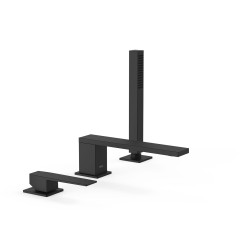 TRES SLIM Exclusive vanová baterie jednopáková stojánková 3-otvorová, matná černá barva ( 20216103NM )